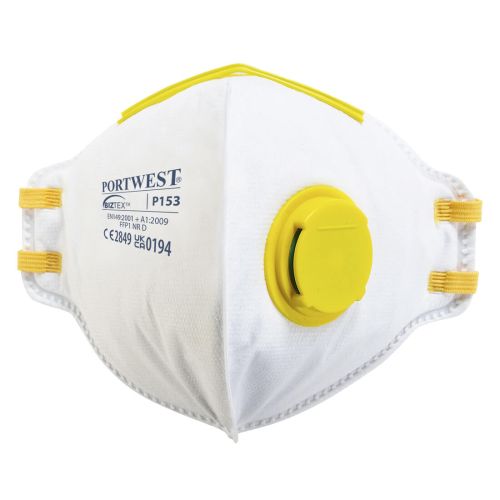 FFP1 Valved Dolomite Fold Flat Respirator (Pack of 20)