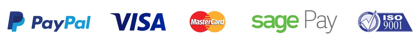PAYPAL, VISA, MASTERCARD, SAGEPAY and ISO Logo